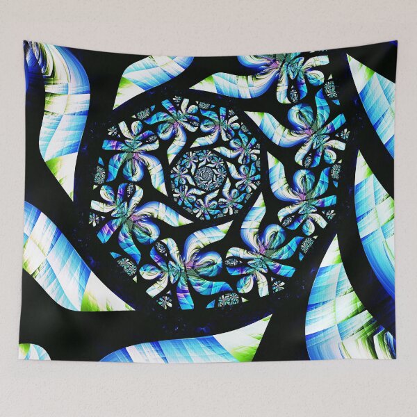Item preview, Cyanic Vortex Bloom designed and sold by bloorose.