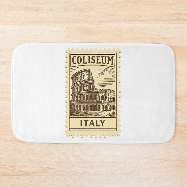 Item preview, Vintage Italy Travel Stamp – Coliseum Rome Illustration designed and sold by Greemo03.