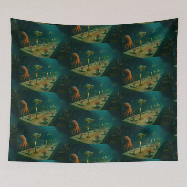 Item preview, Enchanting Underwater Dinner: Surreal Octopus Party designed and sold by Alan Javier Cordoba Espinosa.