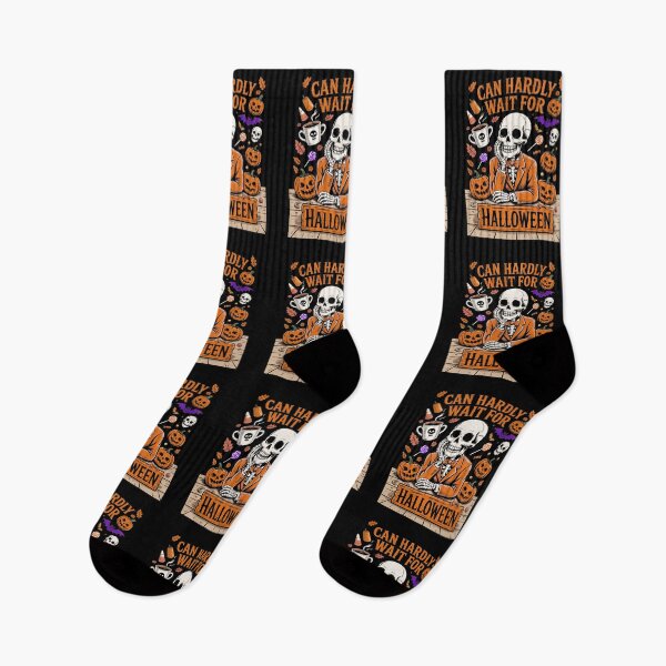 Item preview, Can Hardly Wait for Halloween with Funny Skeleton designed and sold by Greenbaby.