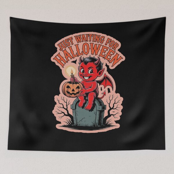 Item preview, Just Waiting for Halloween with Funny Devil designed and sold by Greenbaby.