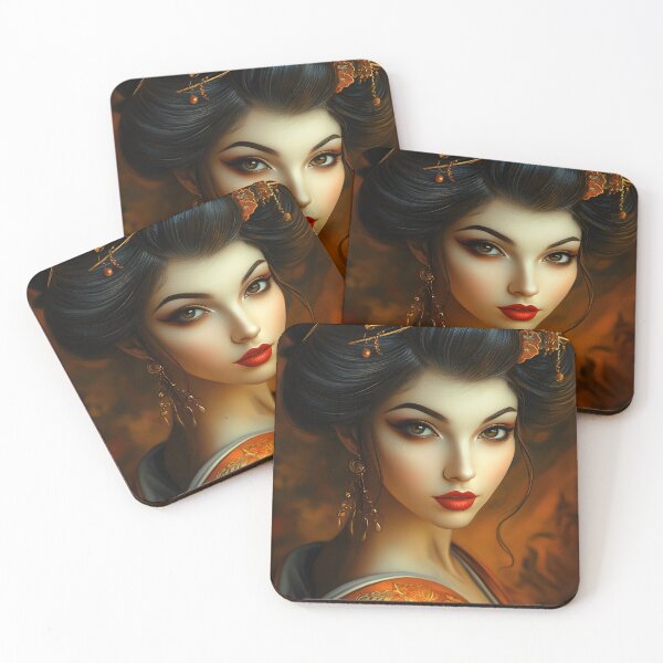 Item preview, Elegant Oriental Woman in Traditional Attire designed and sold by Artessie.