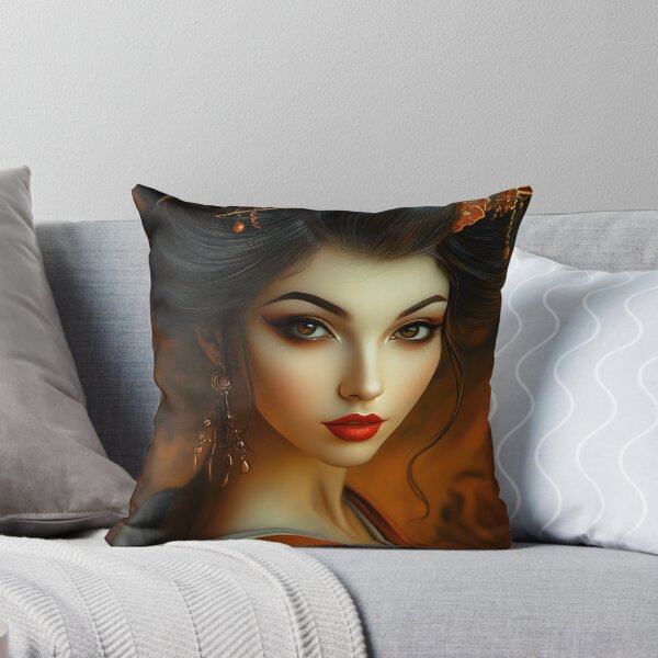 Item preview, Elegant Oriental Woman in Traditional Attire designed and sold by Artessie.