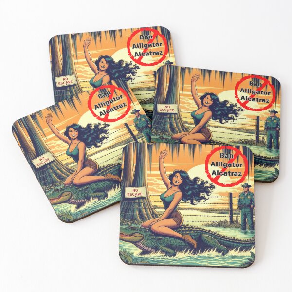 Item preview, Gorgeous Immigrant Escaping Alligator Alcatraz designed and sold by FloridaWildOnes.