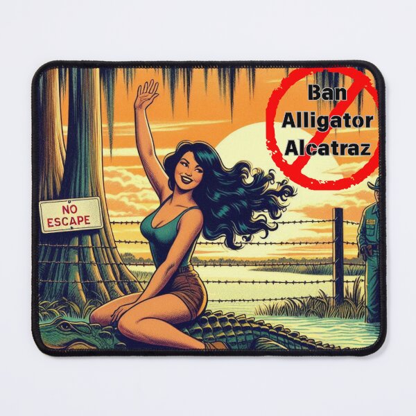 Item preview, Gorgeous Immigrant Escaping Alligator Alcatraz designed and sold by FloridaWildOnes.