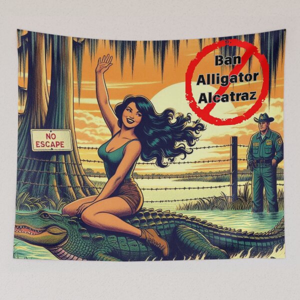 Item preview, Gorgeous Immigrant Escaping Alligator Alcatraz designed and sold by FloridaWildOnes.