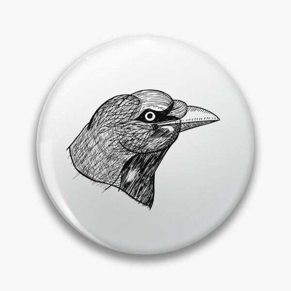 Item preview, Jackdaw designed and sold by AmanitaCrafts.