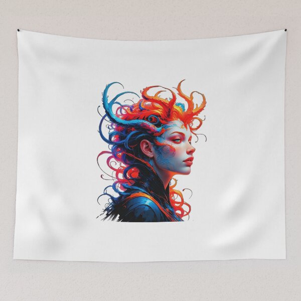 Item preview, Inferno & Ice Beauty. Elemental Goddes Portrait designed and sold by R-G-ARROW.