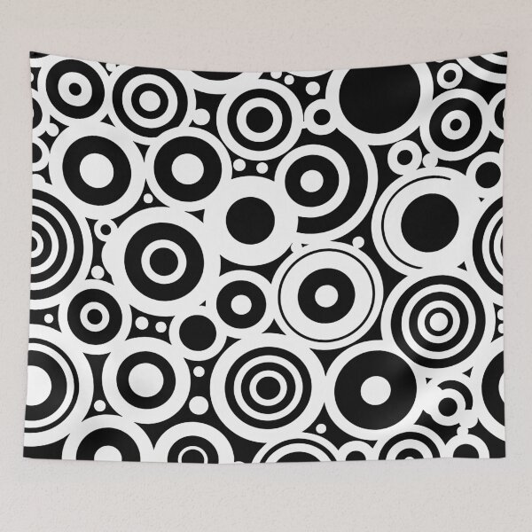Item preview, Black and White Circles Pattern designed and sold by ArtFactoryAI.