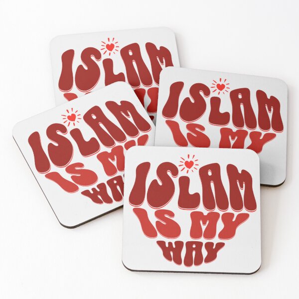 Item preview, Islam Is My Way ( red ) – Bold Heart Typography Design designed and sold by D-Islamic.