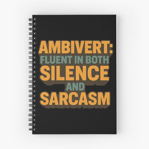 Item preview, Ambivert: Fluent in Both Silence and Sarcasm - Funny Personality Quote designed and sold by FashCode.