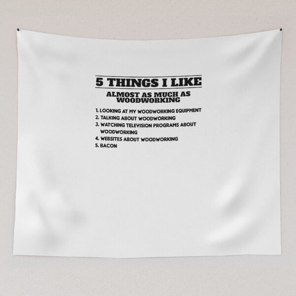 Item preview, 5 Things I Like Almost As Much As Woodworking V3 designed and sold by TeeTimeGuys.