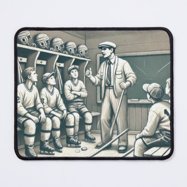 Item preview, hockey themed backpack design designed and sold by TEEJAMBOREE.