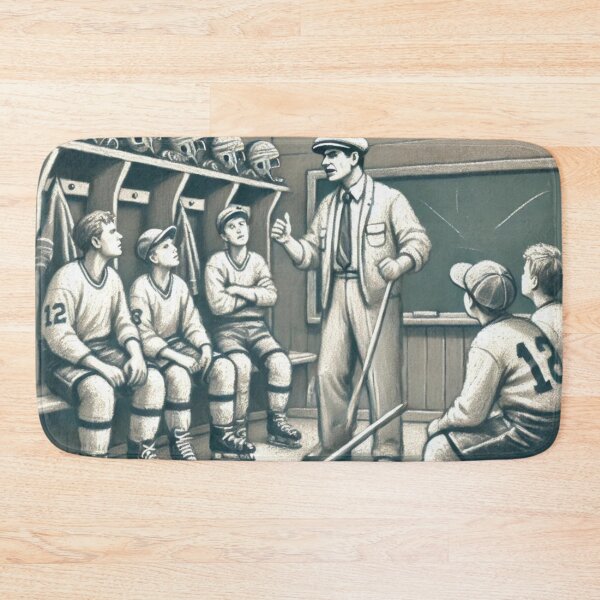 Item preview, hockey themed backpack design designed and sold by TEEJAMBOREE.