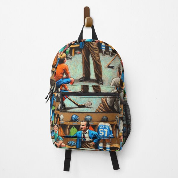 Item preview, hockey themed backpack design designed and sold by TEEJAMBOREE.
