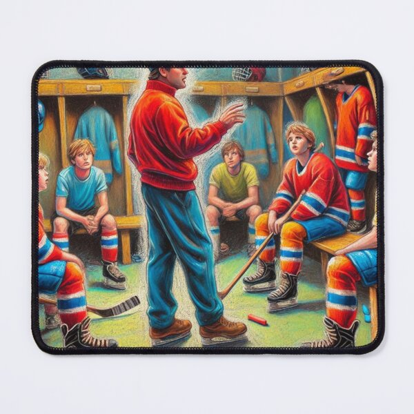 Item preview, hockey themed backpack design designed and sold by TEEJAMBOREE.