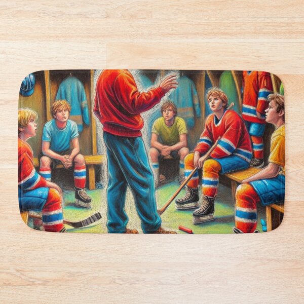 Item preview, hockey themed backpack design designed and sold by TEEJAMBOREE.
