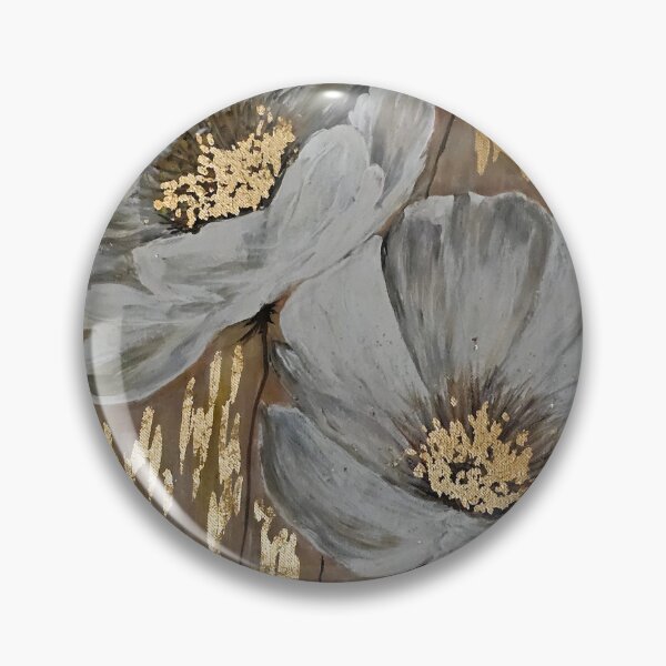 Item preview, White Flowers with golden leaf designed and sold by Alla Gill.
