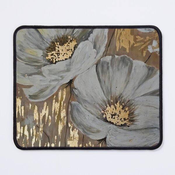 Item preview, White Flowers with golden leaf designed and sold by Alla Gill.