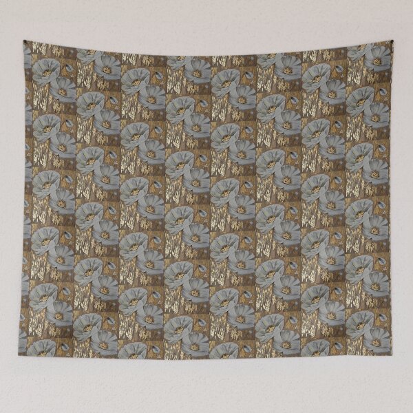 Item preview, White Flowers with golden leaf designed and sold by Alla Gill.