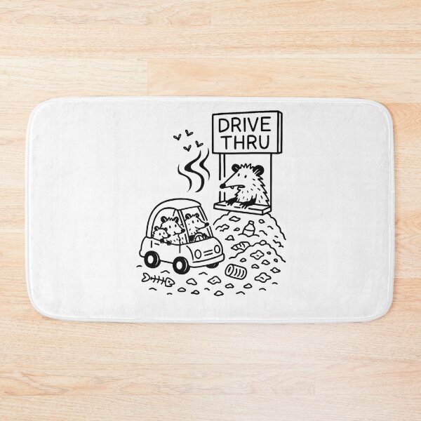 Item preview, Funny Opossum Drive-Thru Shirt – Trash Family Doodle Tee for Trash Lovers designed and sold by Thehatinthecat.