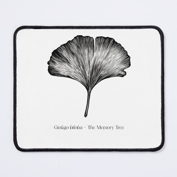 Item preview, Ginkgo Elegans – Drypoint Style Nature Art | Zen Line Drawing Leaf Design designed and sold by Bloawessome Inc..
