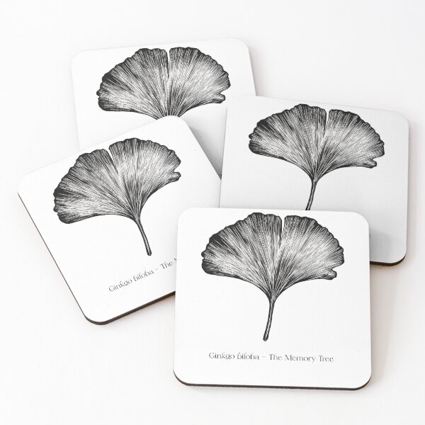 Item preview, Ginkgo Elegans – Drypoint Style Nature Art | Zen Line Drawing Leaf Design designed and sold by Bloawessome Inc..
