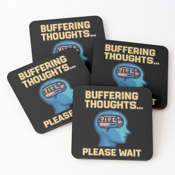Item preview, Buffering Thoughts... Please Wait - Funny Pixel Art Design designed and sold by FashCode.