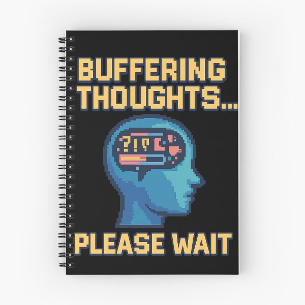 Item preview, Buffering Thoughts... Please Wait - Funny Pixel Art Design designed and sold by FashCode.