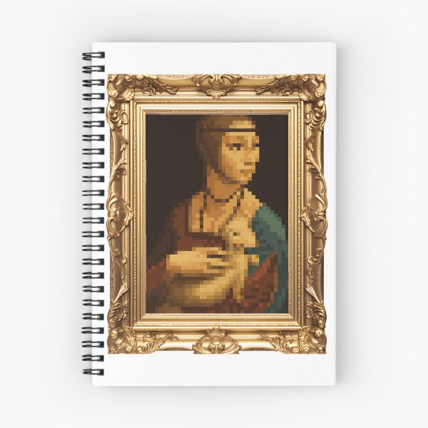 Item preview, Lady with an Ermine Leonardo da Vinci pixelart designed and sold by AleksandriasArt.