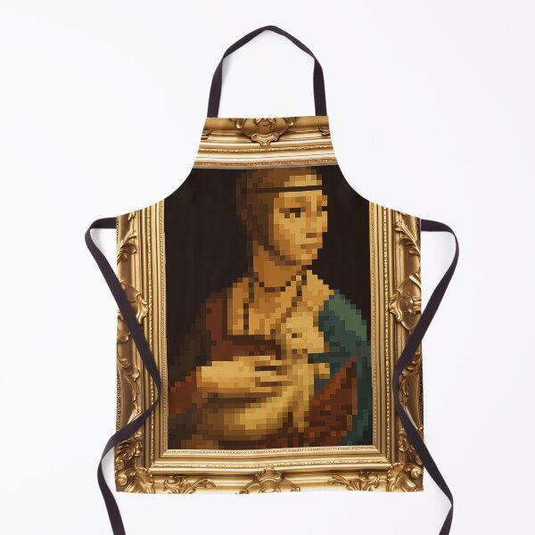 Item preview, Lady with an Ermine Leonardo da Vinci pixelart designed and sold by AleksandriasArt.