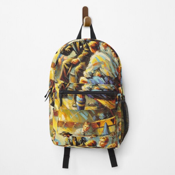 Item preview, hockey themed backpack design designed and sold by TEEJAMBOREE.