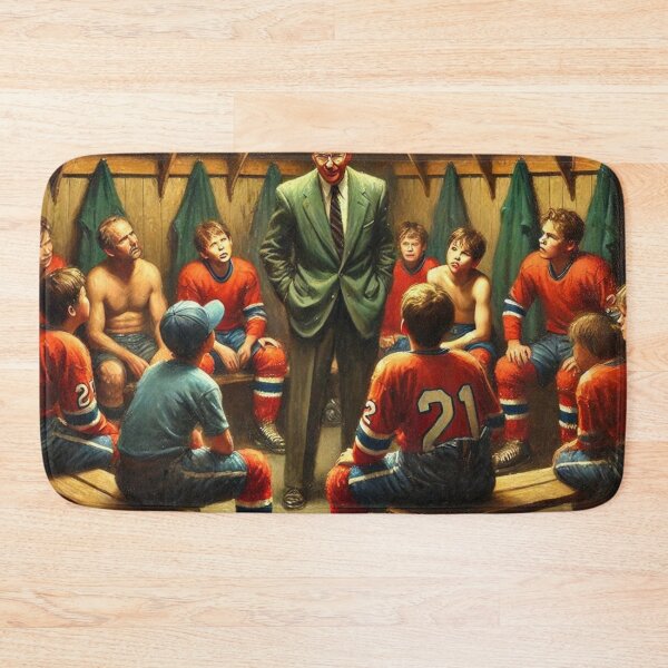 Item preview, hockey themed backpack design designed and sold by TEEJAMBOREE.