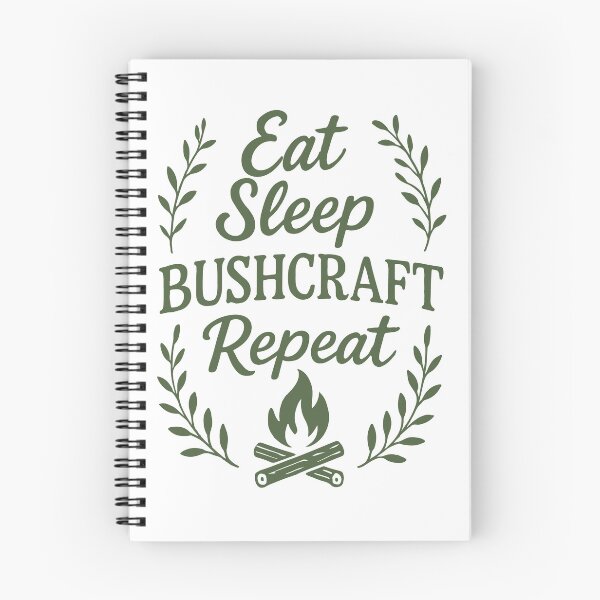 Item preview, Eat Sleep Bushcraft Repeat Prepper Survival designed and sold by LuminOrb.