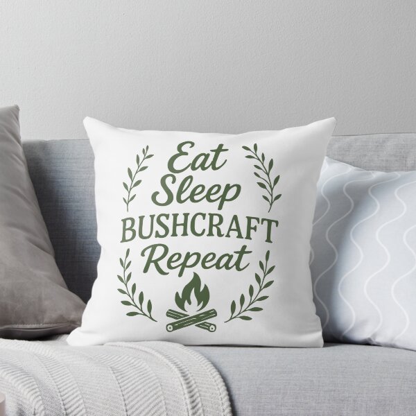 Item preview, Eat Sleep Bushcraft Repeat Prepper Survival designed and sold by LuminOrb.