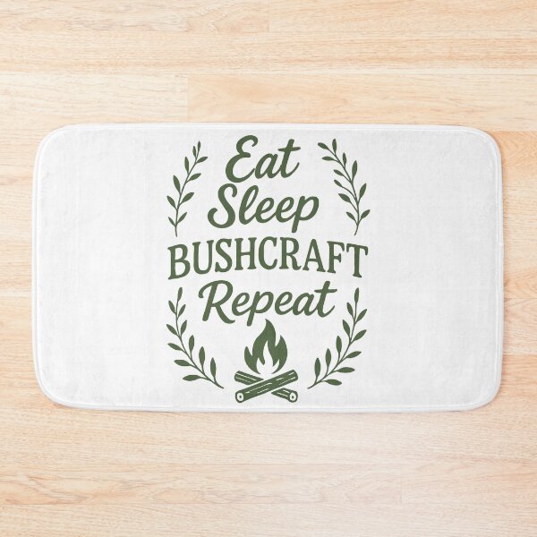 Item preview, Eat Sleep Bushcraft Repeat Prepper Survival designed and sold by LuminOrb.