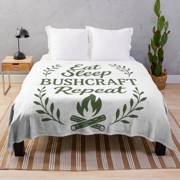 Item preview, Eat Sleep Bushcraft Repeat Prepper Survival designed and sold by LuminOrb.