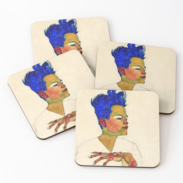 Item preview, Egon Schiele - Self Portrait with Blue Hair designed and sold by Jon-Baran.