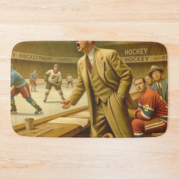 Item preview, hockey themed backpack design designed and sold by TEEJAMBOREE.