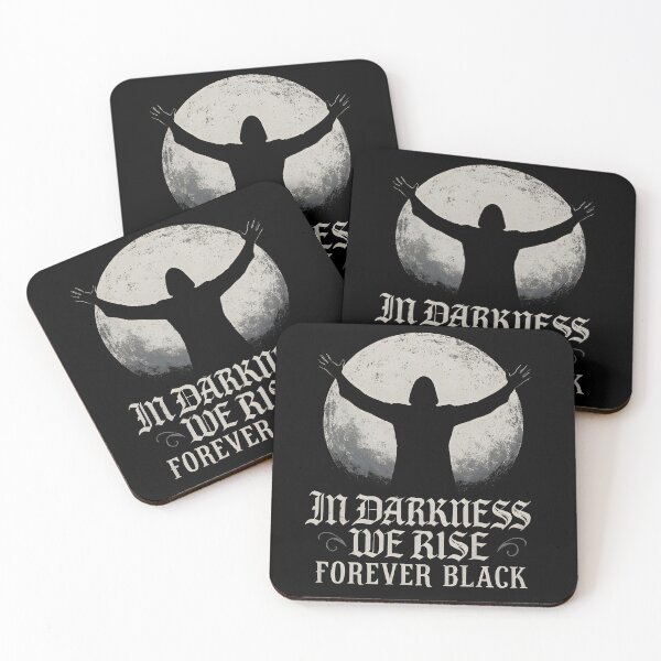 Item preview, Black Metal Slogan "In Darkness We Rise Forever Black" designed and sold by Krossgor.