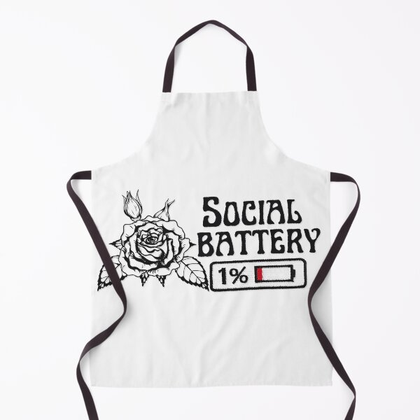 Item preview, Social Battery 1% – Goth Rose & Dark Humor Sticker designed and sold by ForgeCreativity.