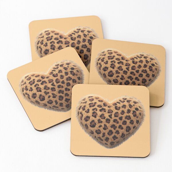 Item preview, Brown Cheetah Furry Heart – Wild Animal Print Love Design designed and sold by EmeraldeaArt.