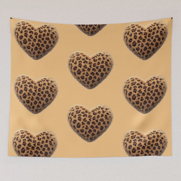Item preview, Brown Cheetah Furry Heart – Wild Animal Print Love Design designed and sold by EmeraldeaArt.