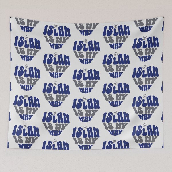 Item preview, Islam Is My Way ( blue ) – Bold Heart Typography Design designed and sold by D-Islamic.