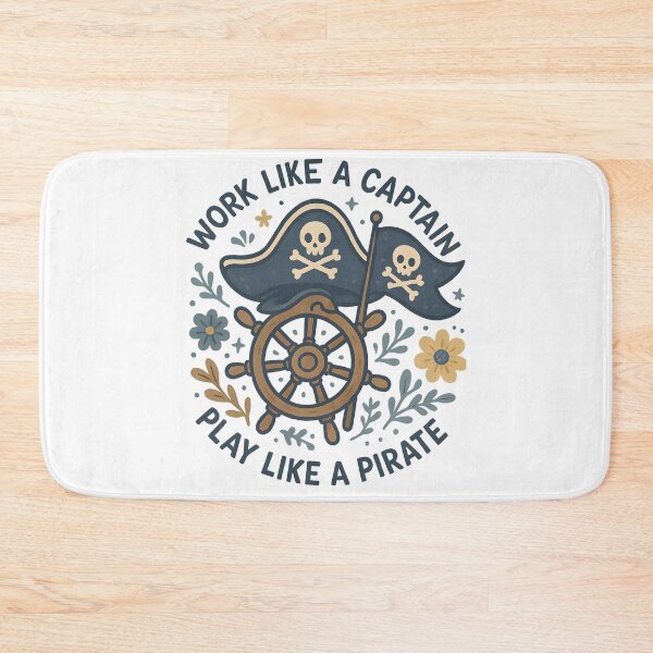 Item preview, Work Like A Captain Play Like A Pirate Nautical designed and sold by LuminOrb.