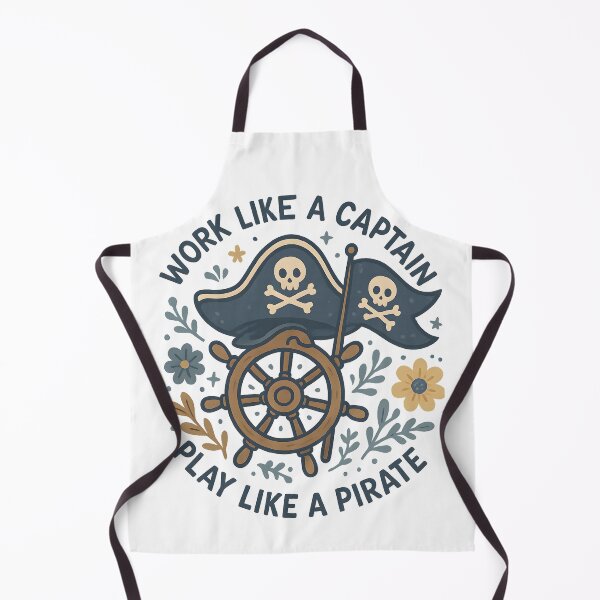 Item preview, Work Like A Captain Play Like A Pirate Nautical designed and sold by LuminOrb.