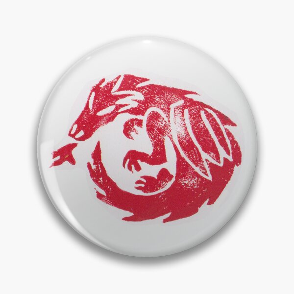 Item preview, red dragon block print designed and sold by turtletowncraft.