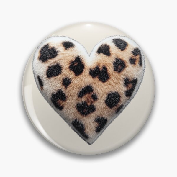 Item preview, Leopard Love – Soft Wild Heart with Spots designed and sold by EmeraldeaArt.