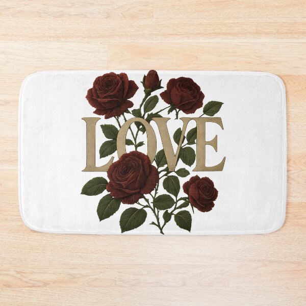 Item preview, Vintage Rose Love Typography – Romantic Floral Design designed and sold by dionisoldschool .