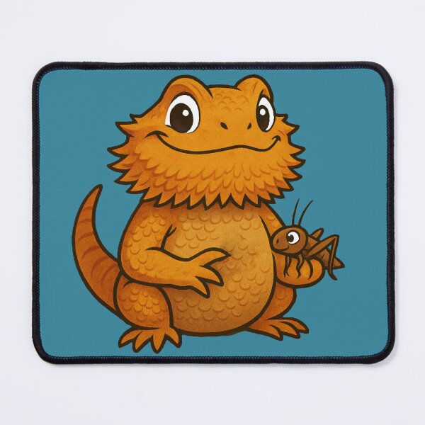 Item preview, Cute Bearded Dragon Art – Chunky Pet Lizard Design - Teal designed and sold by Strange Comforts.